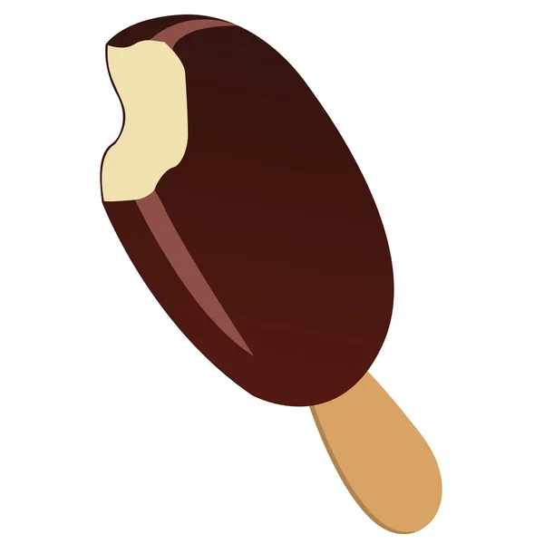 Vector de vainilla de chocolate helado — Archivo Imágenes Vectoriales