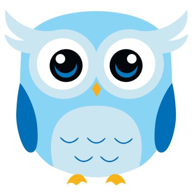 şirin baykuş vektör