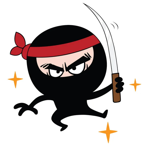 Vector de dibujos animados Ninja — Vector de stock