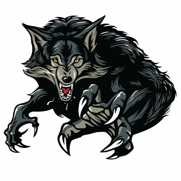 Hombre lobo Vector Ilustración — Vector de stock