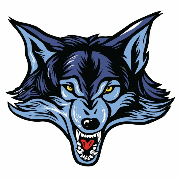 Wolf Head Mascota Vector Ilustración — Vector de stock