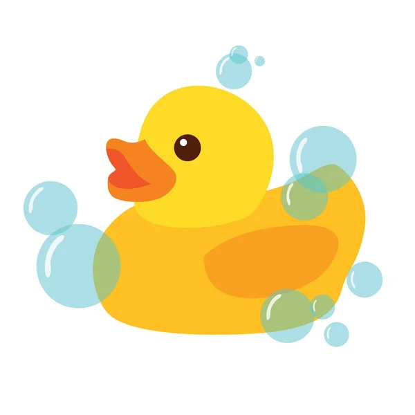 Yellow Rubber Duck Icon Vector Illustration — Stock Vector