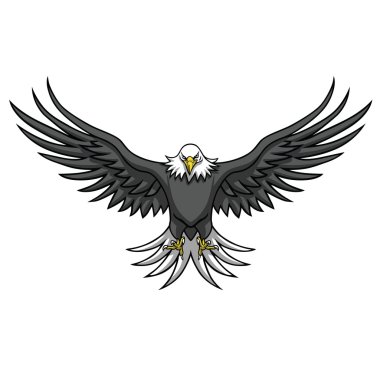 Kartal maskotu kanatlarını aç.