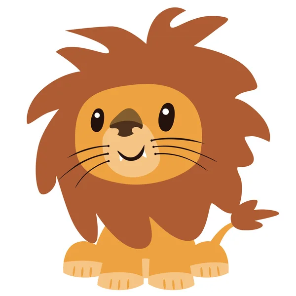 Aranyos oroszlán rajzfilm — Stock Vector