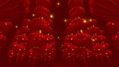 Çin Yeni Yıl Festivali, festival filmleri ve kutlama sahnesinde sinematik filmler için yapılan bir film. Sahne, başlık ve logolar için de iyi bir geçmiş..