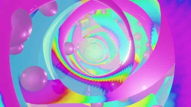 Abstract Holographic Geometry Radial Circles Filmato Movimento Storia Dei Film — Video Stock