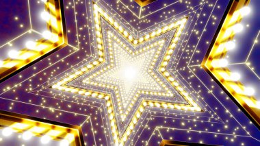 Festivalde reklam ve duvar kağıdı için 3 boyutlu illüstrasyon ve sahne kutlaması. Dekoratif konseptte 3B canlandırma.