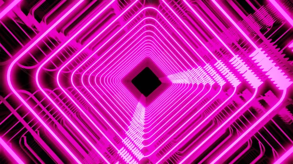 Reklamcılık ve 80 'lerin retro ve holografik sahnelerinde duvar kâğıdı için 3 boyutlu illüstrasyon arka planı. Dekoratif konseptte 3B canlandırma.