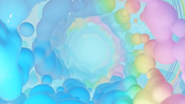 Reklamcılık ve 80 'lerin retro ve holografik sahnelerinde duvar kâğıdı için 3 boyutlu illüstrasyon arka planı. Dekoratif konseptte 3B canlandırma.