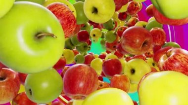 Fruit Fresh Apple in Retro, yemek pişirme belgeselleri için film ve yemek sahnesinde sinematiktir. Sahne, başlık ve logolar için de iyi bir geçmiş..