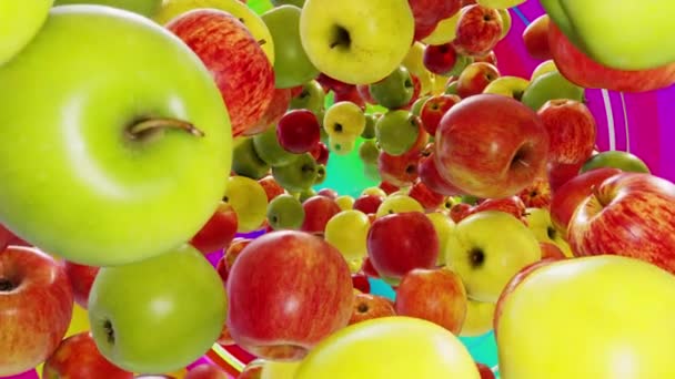 Fruit Fresh Apple Retro Vídeo Movimiento Para Documentales Cocina Cinematográfica — Vídeos de Stock