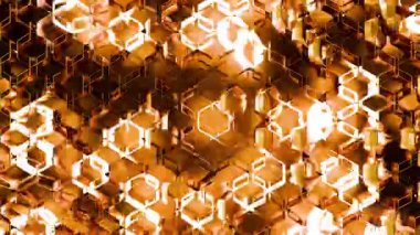 Golden Seamless Geometric Hexagon Destern, festival filmleri ve kutlama sahnesindeki sinematikler için yapılmış bir filmdir. Sahne, başlık ve logolar için de iyi bir geçmiş.. 