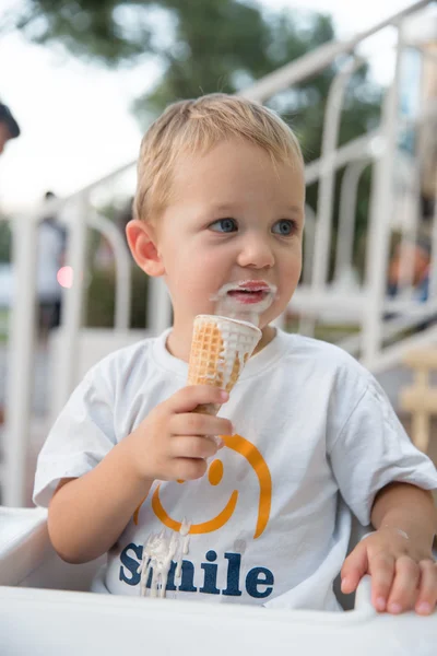 Child eating ice cream