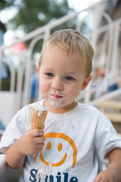 Child eating ice cream