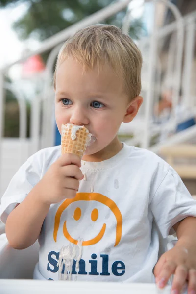 Child eating ice cream