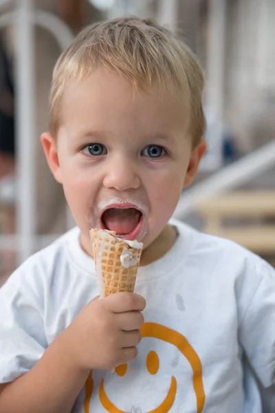 Child eating ice cream