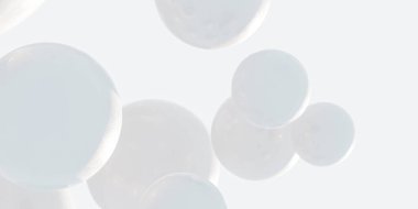 modern soyut beyaz fütüristik küreler toplar 3D görüntüleme