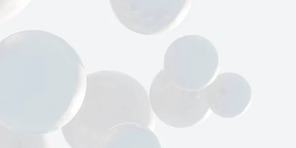 Σύγχρονη αφηρημένη λευκό φουτουριστικό σφαίρες μπάλες 3d καθιστούν εικονογράφηση — Φωτογραφία Αρχείου