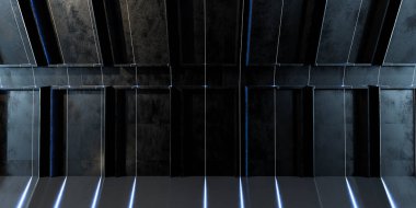 koyu duvar soyut 3d fütüristik canlandırma arkaplanı