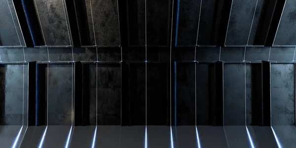Σκούρο τοίχο αφηρημένη 3D φουτουριστικό καθιστούν εικονογράφηση φόντο — Φωτογραφία Αρχείου