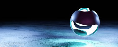 Soyut bilim teknolojisi nesnesi arkaplan 3d canlandırması