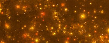 kırmızı ve sarı parçacıklar koyu renkli arka plan ışıklandırması 3D resimleme