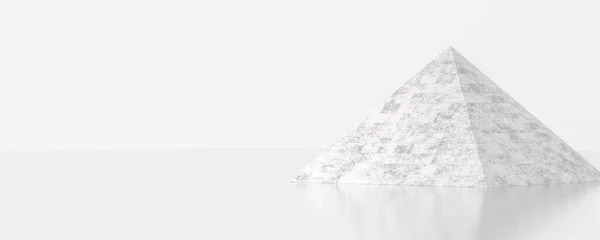 抽象的なピラミッドコンクリート表面建築3Dレンダリングイラスト — ストック写真