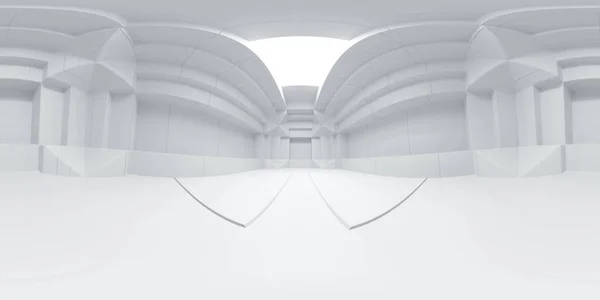 Full 360 panorama hdr vr estilo blanco arquitectura edificio 3d renderizado ilustración —  Fotos de Stock