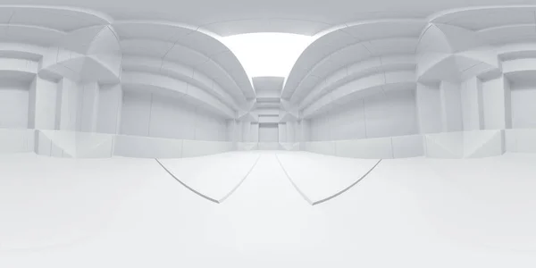 Tam 360 panorama hdr vr biçimli beyaz mimari binası 3d resimleme