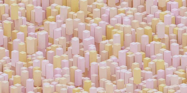 Абстрактный минималистичный дизайн красочный кубический столбец 3d рендеринг иллюстрации — стоковое фото