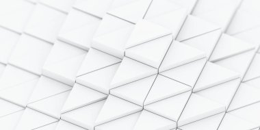 Soyut geometrik üçgen şekilli 3D çizim