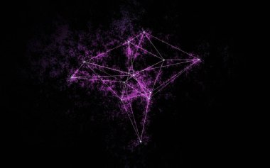 soyut uzay yıldızı gece gökyüzünde birbirine bağlı yıldızları gösterir