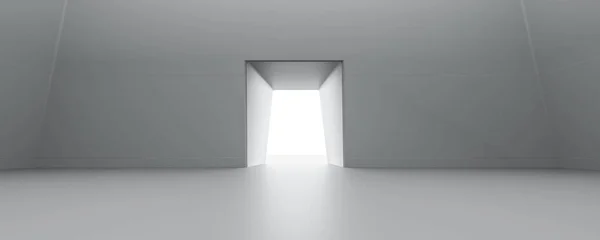 Відкриття дверей на абстрактній піраміді всередині 3d ілюстрації рендеринга — стокове фото