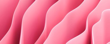 soyut vintage pembe organik yuvarlak geometrik şekiller 3D resimleme