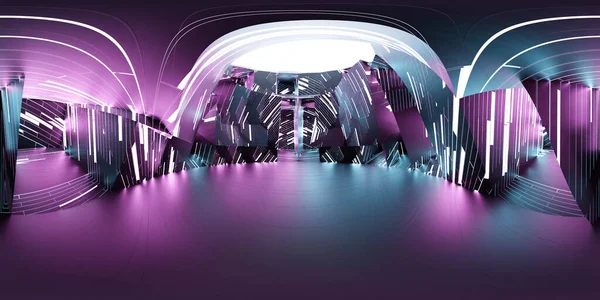 Fütüristik teknoloji stüdyosunun 360 panorama görüntüsü 3D görüntü hdri hdr hr tasarımı