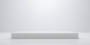 beyaz soyut modern fütüristik şov dosyası 3D resimleme