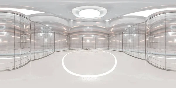 Endüstriyel salondaki anne kafesinin tam 360 derecelik panorama ortamı haritası. Görüntü: hdri hdr vr style