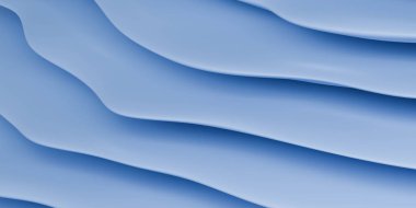 Pürüzsüz mavi dalgalar dingin ve rahatlatıcı bir zemin oluşturuyor