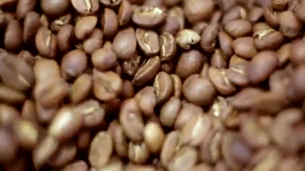 烘焙的咖啡豆. — 图库视频影像