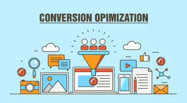 Conversion optimization vector concept clipart