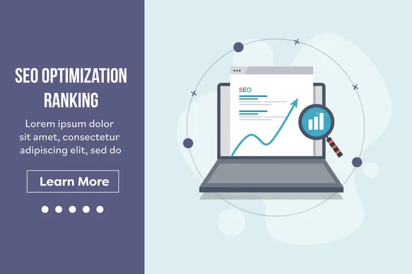 Mejora Posicionamiento Motores Búsqueda Aumento Del Tráfico Web Sitio Web — Vector de stock