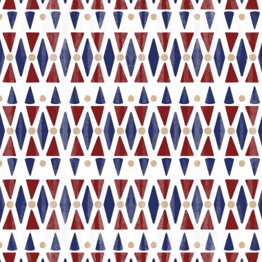 Hint kabile şablonu zengin mavi ve kırmızı tonlarda klasik sanatsal geleneklerin modern bir yorumunu sunuyor. Antik Hint resminden esinlenerek, bu tasarım tarihsel etkiyle harmanlanır. Tekstil endüstrisi için tasarlandı.