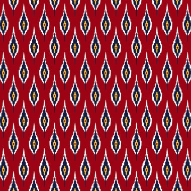 Daha gerçekçi ve rafine bir grafik görünüş elde etmek için modern boyama teknikleri kullanan dairesel ve çiçekli motiflerden oluşan Hint etnik kabile esinlenilmiş desen. Zengin bir kırmızı arka plan. Tekstil endüstrisi için tasarlandı.