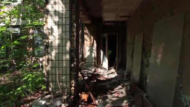 Pripyat. Jardín de infantes. Fantasma. — Vídeo de stock