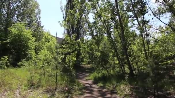 Tschernobyl. Pripjat. Liegeplatz — Stockvideo