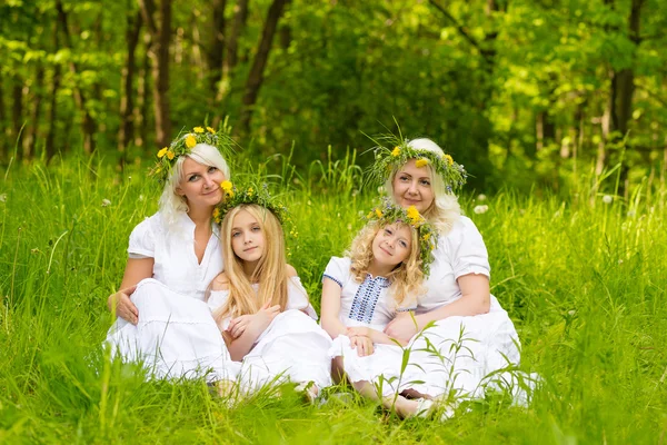 Beautiful family in park — Stock Photo, Image
