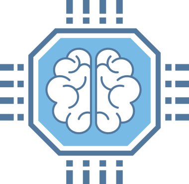 Beyin sembollü yapay zeka, dijital devre kartı, devre kartı, yarı iletken yol, yolu olan yapay zeka, anakart sinyalleri, insan beyni.