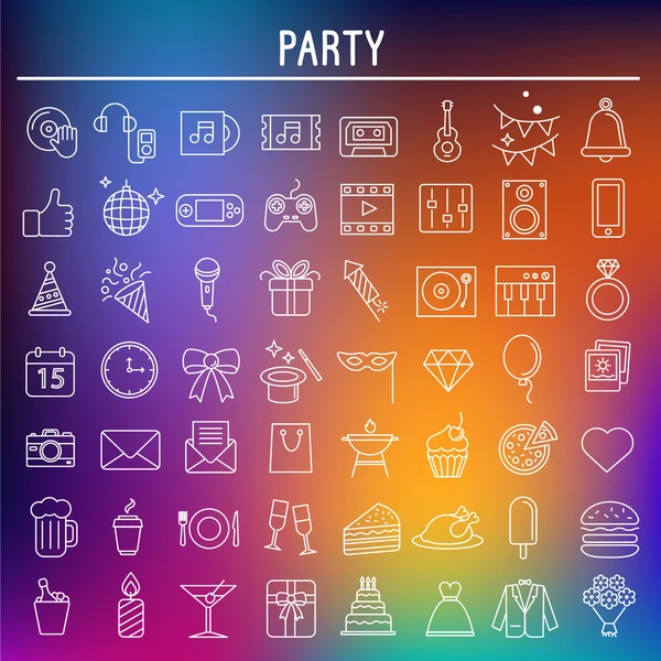 Party Icons  set — Stock Vector