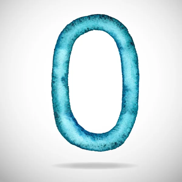 Aquarel letter O — Stockvector