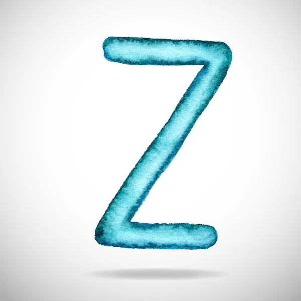 Aquarelle lettre Z — Image vectorielle